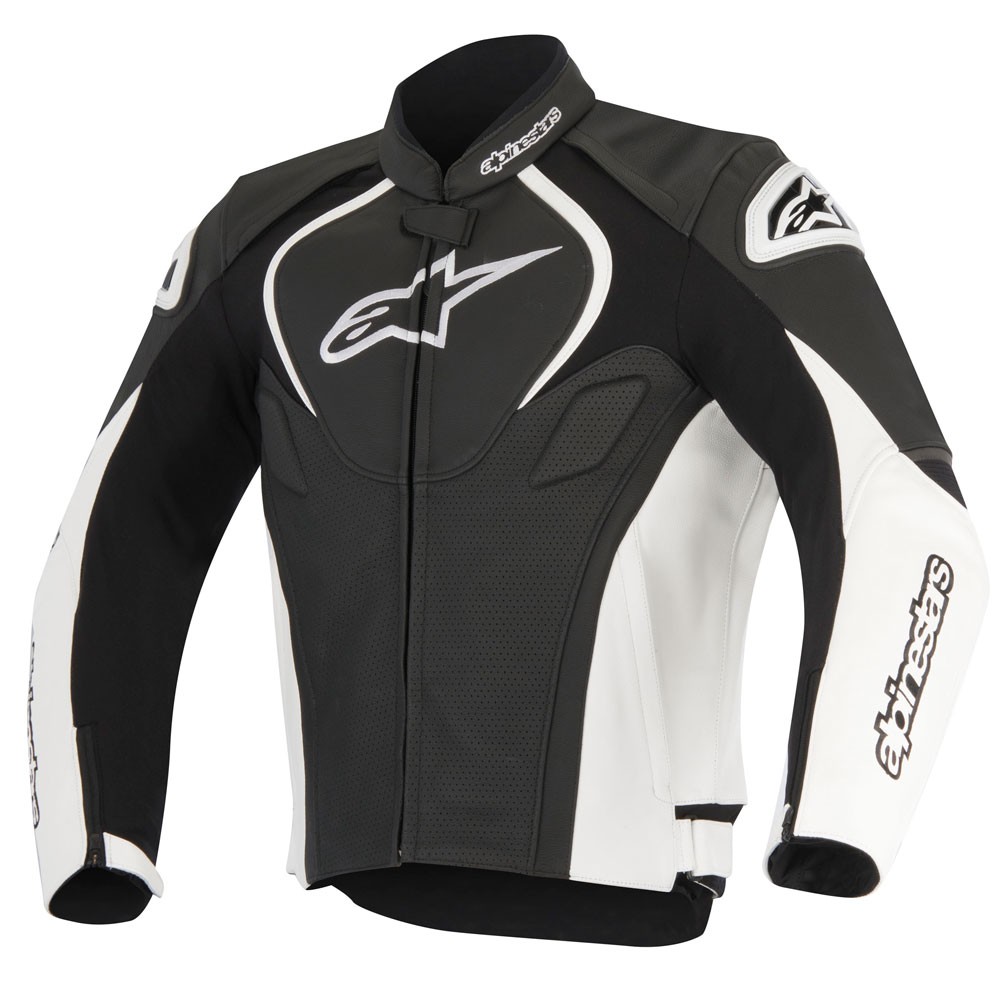 alpinestars-jaws-perforated-leather-jacket-black-white - Riders Choice ...