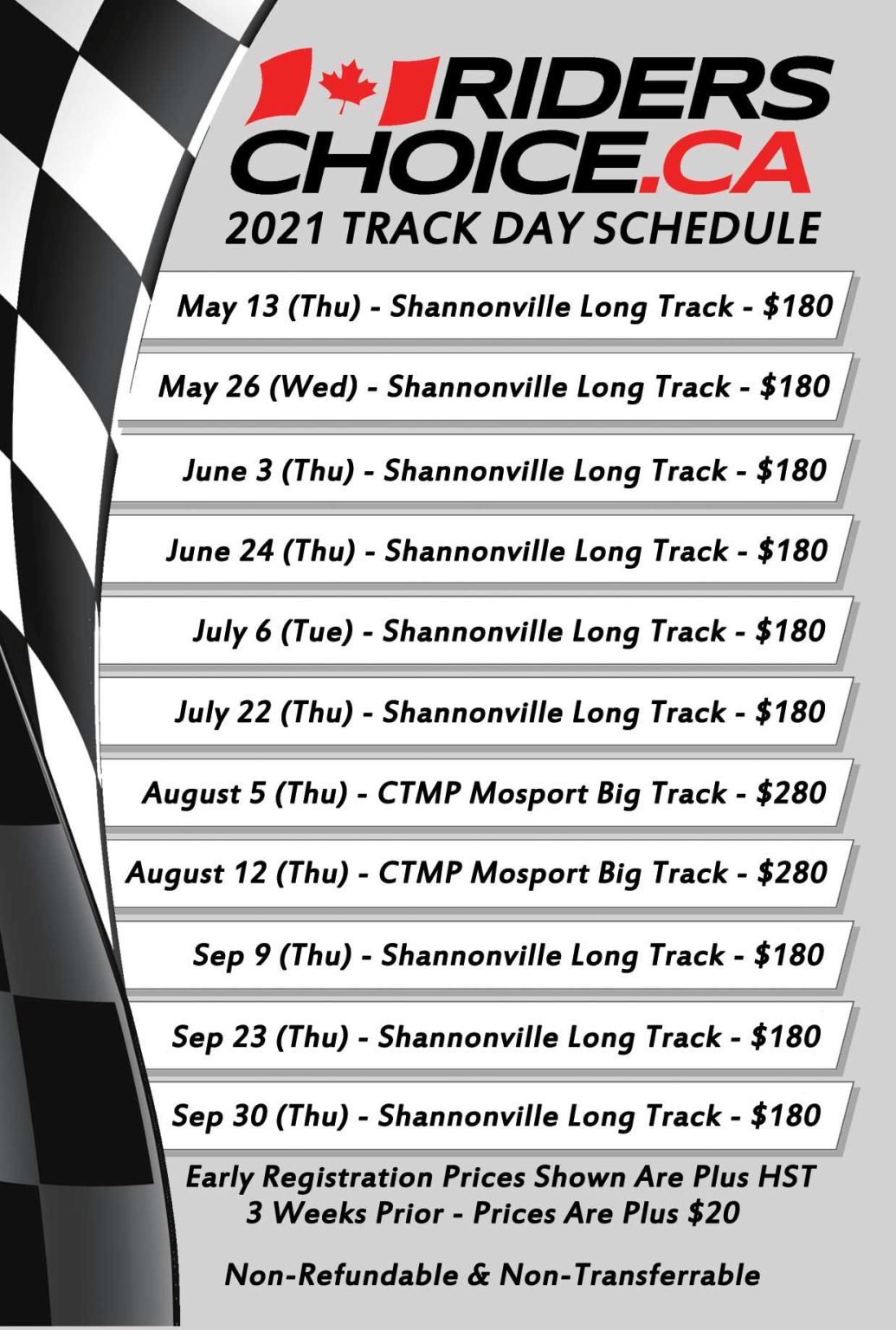 Track Days Riders Choice